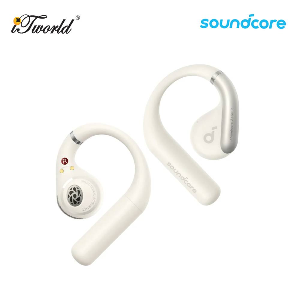 Anker Soundcore AeroFit Superior Comfort Open-Ear Earbuds A3872 - White 