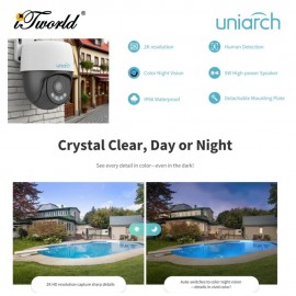 Uniarch P2A 3MP 4.0mm Outdoor PT WiFi CCTV Camera IR Night Vision Two-Way Audio