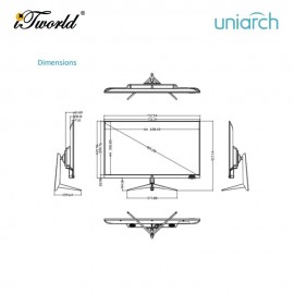 Uniarch MW3232-V-DT 32" FHD VA Monitor 75Hz 8ms HDMI VGA Built-in Speaker