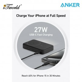 Anker MagGo Power Bank (10,000mAh, 15W) A1654 - Black