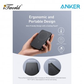 Anker MagGo Power Bank (10K, Magnetic Wireless) - Black A1664