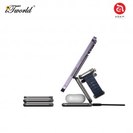 ADAM Elements Mag 3 Magnetic 3in1 Foldable Travel Charging Station AACADMAG3OGGY 840741114457