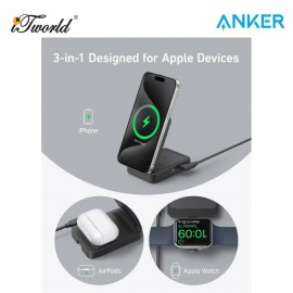Anker MagGo Wireless Charging Station (Foldable 3-in-1) B2557