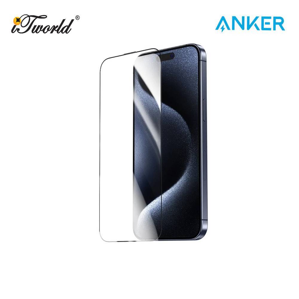 Anker iPhone 15 Screen Protector (Tempered-Glass, Easy Installation Frame) A72C8
