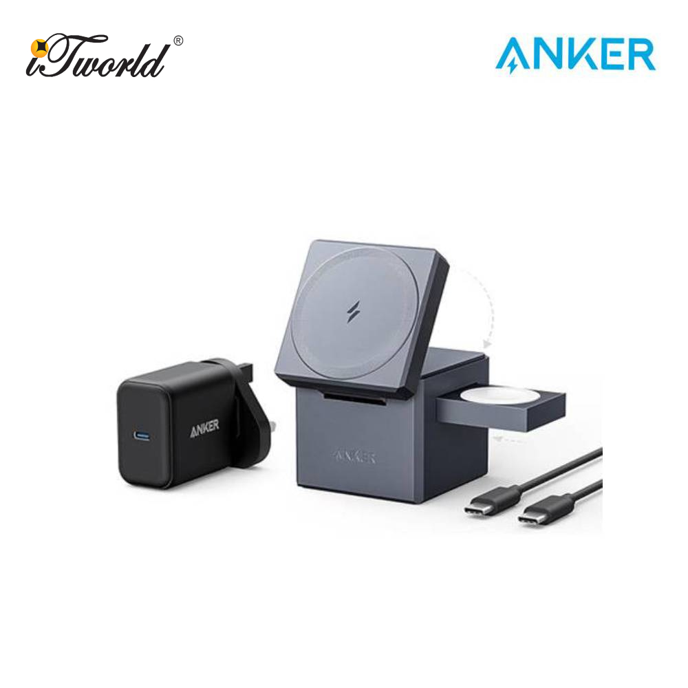 Anker 3-in-1 Cube with MagSafe Y1811 - Gray