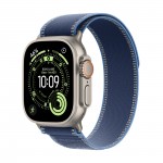 Apple Watch Ultra 3 GPS + Cellular 49mm Natural Titanium Case with Blue/Bright Blue Trail Loop - S/M MEWR4X/A