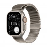 Apple Watch Ultra 3 GPS + Cellular 49mm Natural Titanium Case with Natural Titanium Milanese Loop - Large MF0E4X/A