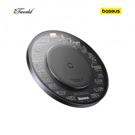 Baseus Simple 2 Wireless Charger 15W Cluster Black（Include: Cable Type-C To Type-C 24W 12V/2A 1m Cluster Black) 6932172624507
