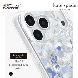 Kate Spade Flowered Blue Protective Hardshell - iPhone 17 Pro