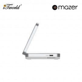 Mazer MagFold02/Qi2 Certified 20W Foldable 2in1 Wireless charger - White 8881304544795