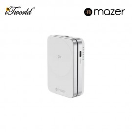 Mazer MagFold02/Qi2 Certified 20W Foldable 2in1 Wireless charger - White 8881304544795