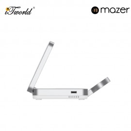 Mazer MagFold05/Qi2 Certified 23W Foldable 3in1 Wireless Charger - White 8881304544818