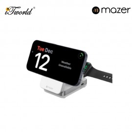 Mazer MagFold05/Qi2 Certified 23W Foldable 3in1 Wireless Charger - White 8881304544818