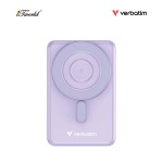 VERBATIM Charge 'n' Go 10,000mAh 5-in-1 Magnetic Wireless Charger with Stand (Type C x2) (PURPLE) 32270