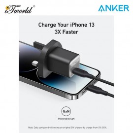 Anker 511 USB-C GaN 30W Adapter Charger A2147 - Black 