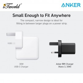 Anker 511 USB-C GaN 30W Adapter Charger A2147 - Black 