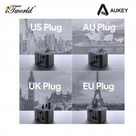 AUKEY Travel Mate Universal Adapter with 65W PD Port - Grey PA-TA08 689323785995