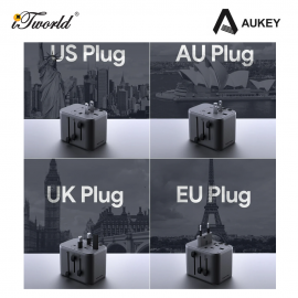 AUKEY PA-TA07A 35W Travel Mate Universal Adapter - Gray 689323787586