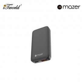 Mazer GaNPrestige Slim 65W GaN Wall Charger With Travel Pins (2 Ports) – Black 8881304545037