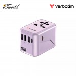 Verbatim UTA-08 45W Travel Adapter - Purple 023942301738