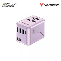 Verbatim UTA-08 45W Travel Adapter - Purple 023942301738
