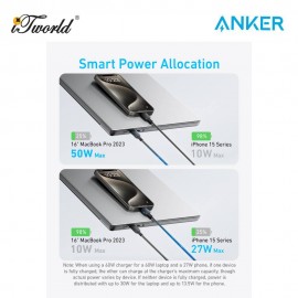 Anker 2-in-1 USB-C to USB-C Cable (4ft, 140W) A8895 - Black