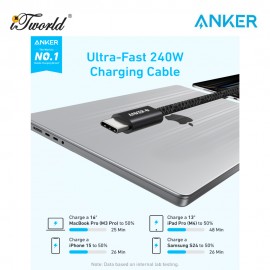 Anker Zolo USB-C to USB-C Cable (1.5m, 240W) - Black A8060