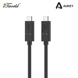 AUKEY CB-TCC241 USB4.0 50V 5A 240W 40GB Data C to C - 0.8M - TPE USB4.0 Black 689323787456