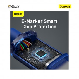 Baseus Crystal Shine Series Fast Charging Data Cable Type-C to Type-C 100W 1.2M - Blue 6932172602871
