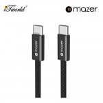 Mazer InfiniteFLEX2 Pro 240W/1M USB-C Braided Cable – Black 8881304545525