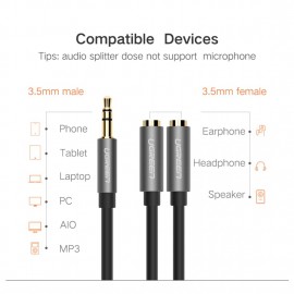 UGREEN 3.5mm AUX Stereo audio Splitter Cable-10532
