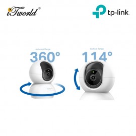 TP-LINK TAPO C230 Pan/Tilt AI Home Security Wifi 3K 5MP 2880x1620 Camera-White