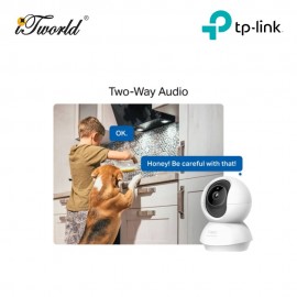TP-LINK TAPO C230 Pan/Tilt AI Home Security Wifi 3K 5MP 2880x1620 Camera-White