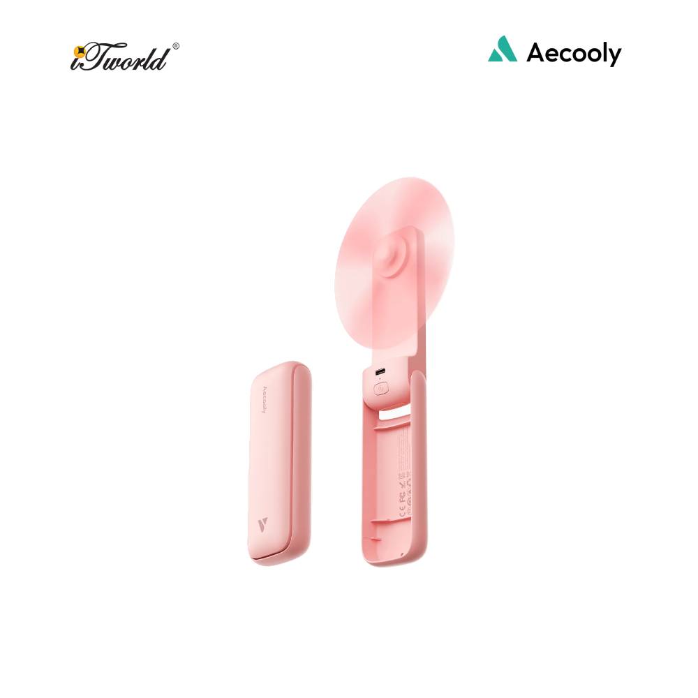 Aecooly Pocket 01 Foldable Handheld Fan- Pink 6977924930048