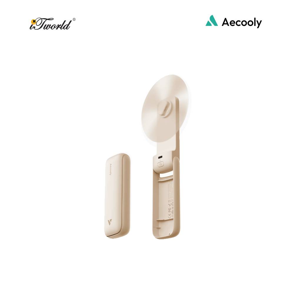 Aecooly Pocket 01 Foldable Handheld Fan- Beige 6977924930055