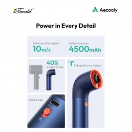 Aecooly Aero Ultra Hanheld High Speed Fan-Blue & Orange 6977924930321