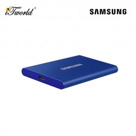 Samsung T7 Portable SSD 1TB USB 3.2 External SSD - Indigo Blue