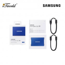 Samsung T7 Portable SSD 1TB USB 3.2 External SSD - Indigo Blue
