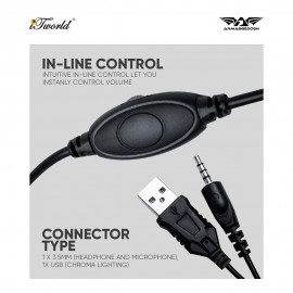 Armaggeddon Pulse 1 Chroma Wired Gaming Headset 8886411982553