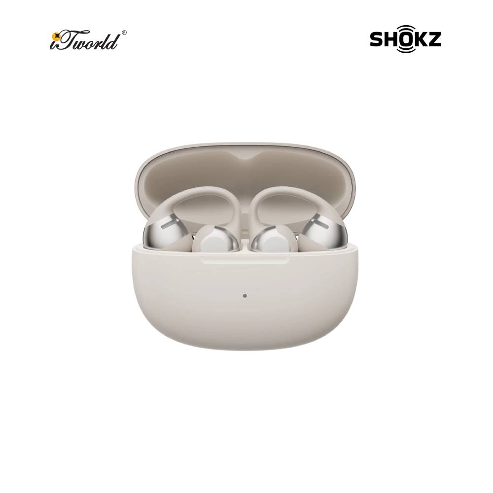 Shokz OpenDots One Clip-On OpenEar Headphone - Beige 810160666288