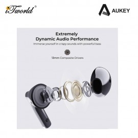 Aukey EP-M4 Move Vibe True Wireless Earbuds - Dark Grey EP-M4-GY 689323789689