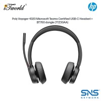 Poly Voyager 4320 Microsoft Teams Certified USB-C Headset +BT700 dongle (77Z30AA)