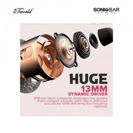 SonicGear EarPump Q3 ANC Bluetooth Wireless TWS Earbuds - Black 8886411931599