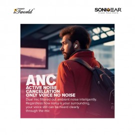 SonicGear EarPump Q3 ANC Bluetooth Wireless TWS Earbuds - Black 8886411931599