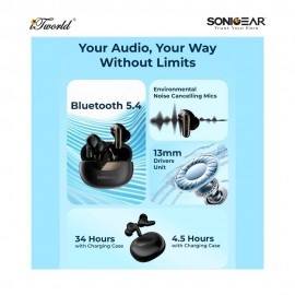 SonicGear EarPump Q5 ANC TWS Earbuds -White 8886411935900