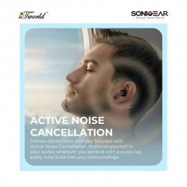 SonicGear EarPump Q5 ANC TWS Earbuds -White 8886411935900