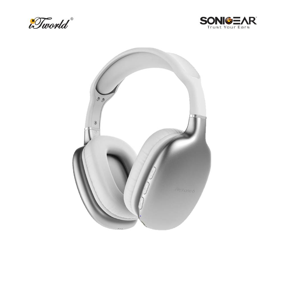SonicGear Airphone 6 (2024) Bluetooth Headset-Silver 8886411932695
