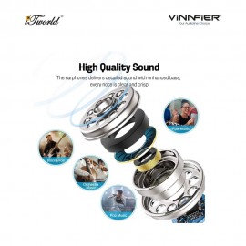 Vinnfier VF-100SW Black Wired Headphone 9555637205225