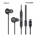 Vinnfier VF-200PRO Type-C Black Wired Headphone 9555637205249