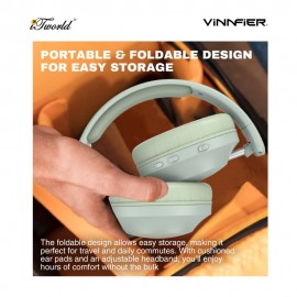 Vinnfier Elite 6 BT - Black Bluetooth 5.4 Headphone Compatible Wireless And Wired Connection